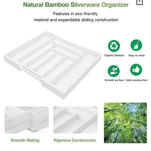 Bamboo Expandable Drawer Organizer NWT - Picture 4 of 5